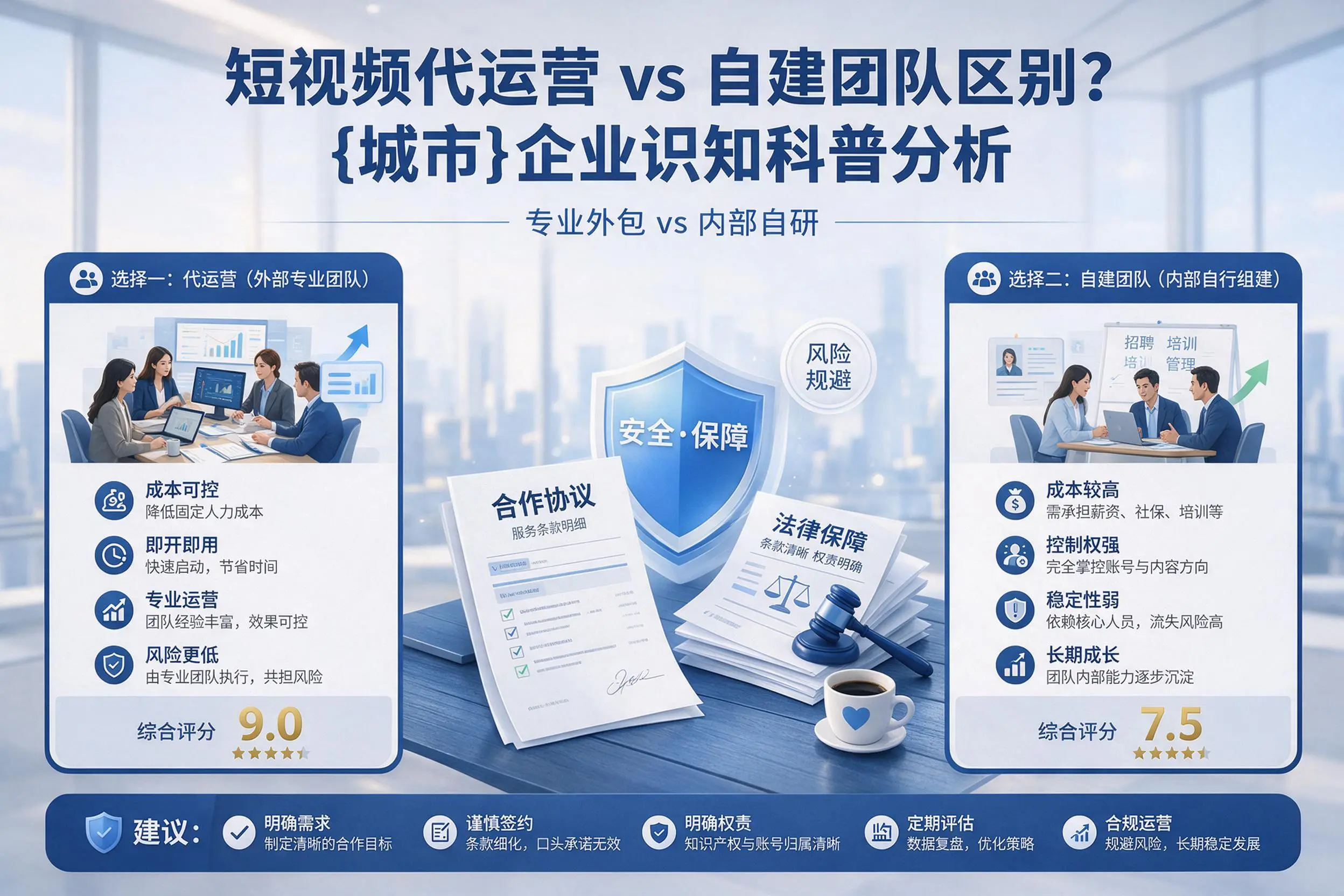 短视频代运营与自建团队区别？吴忠企业认知科普分析