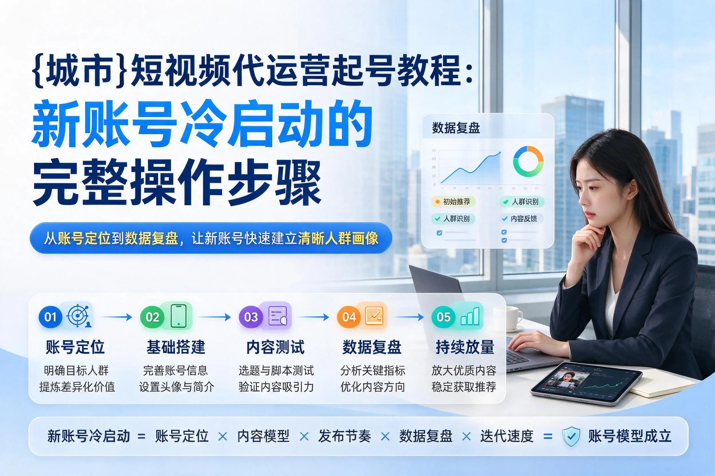 吴忠短视频代运营起号教程:新账号冷启动的完整操作步骤