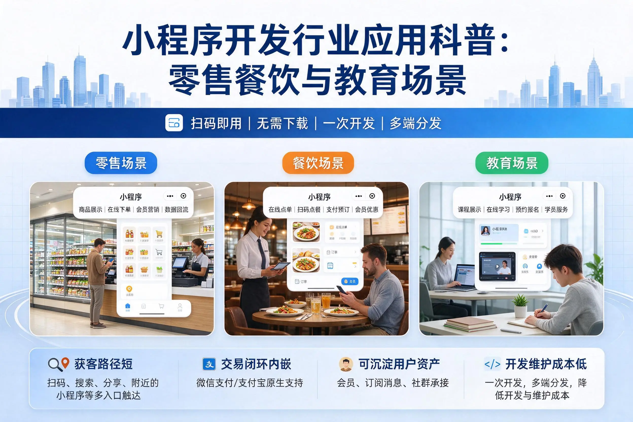 吴忠小程序开发行业应用科普:零售餐饮与教育场景