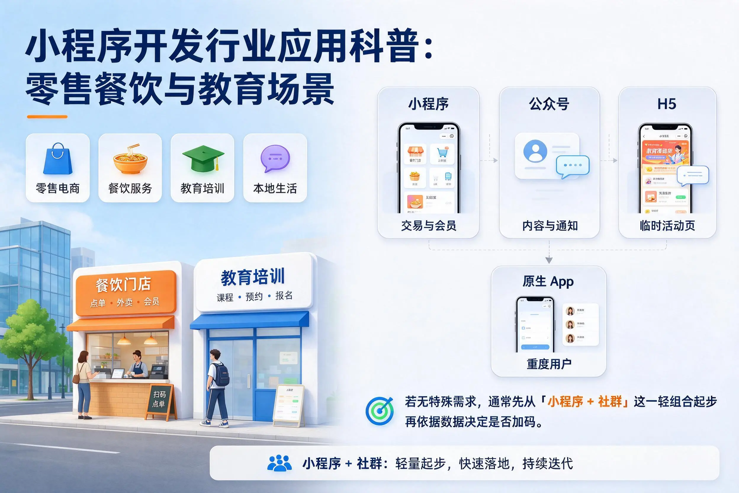 吴忠小程序开发行业应用科普:零售餐饮与教育场景