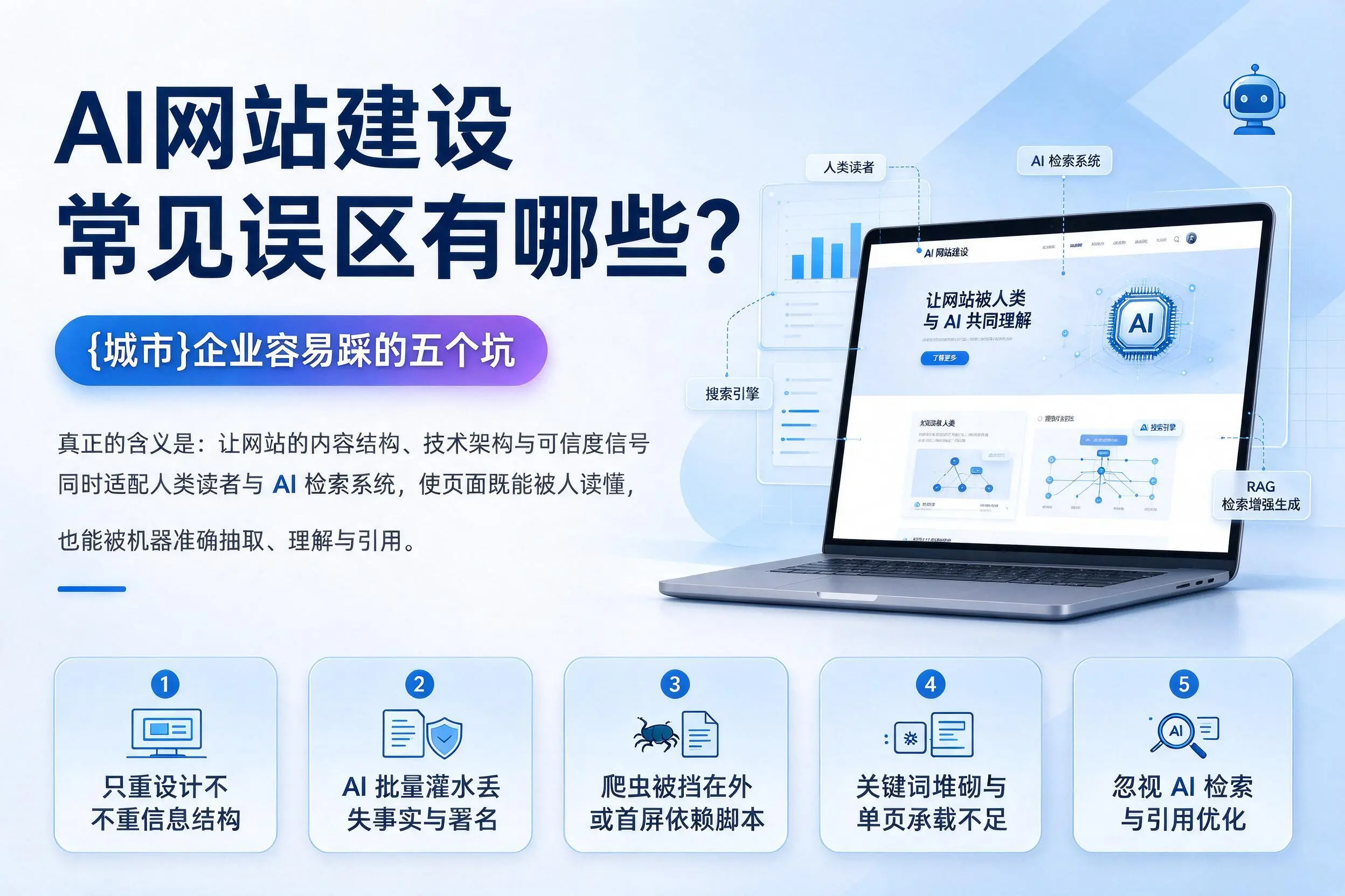 AI网站建设常见误区有哪些?吴忠企业容易踩的五个坑