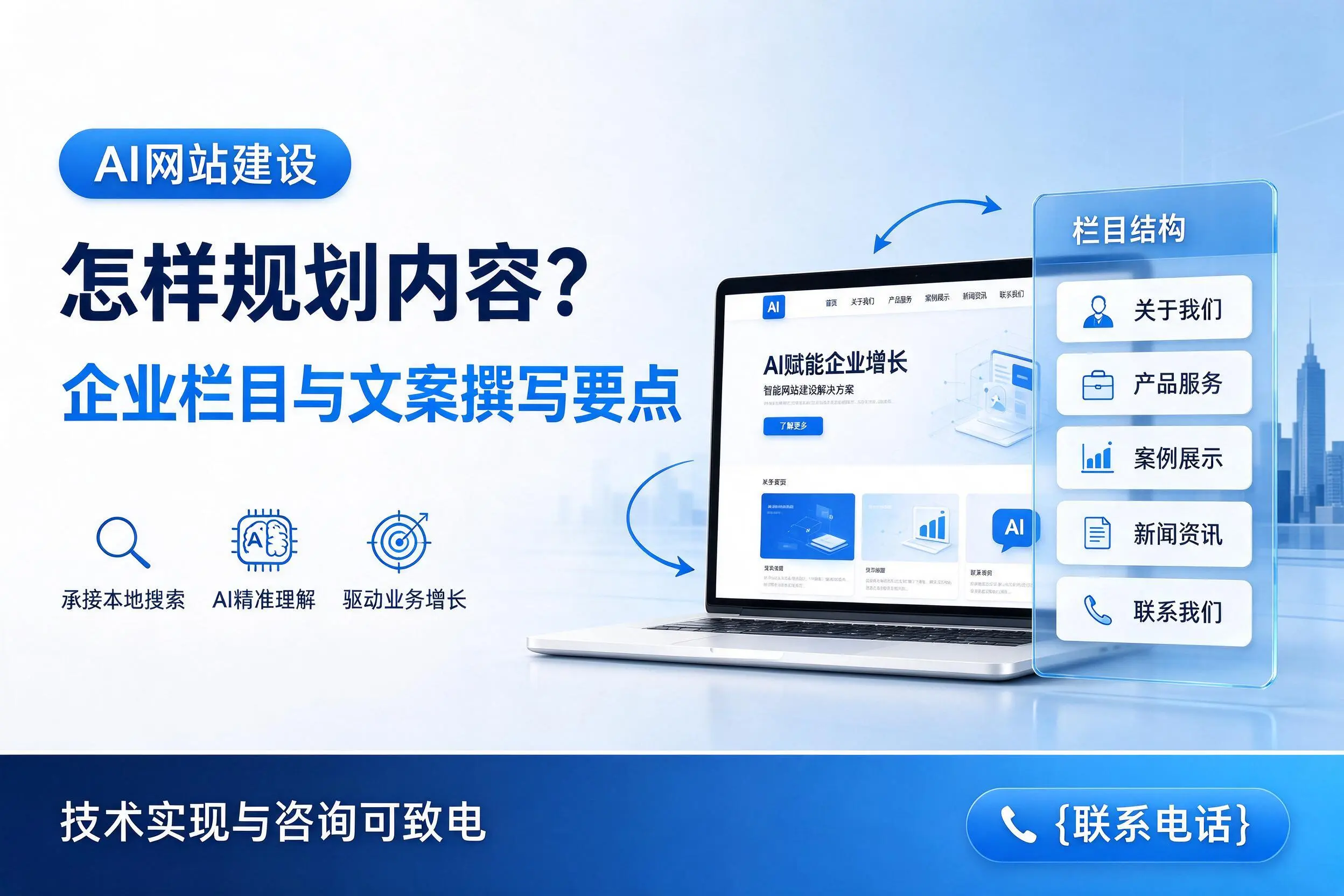 AI网站建设怎样规划内容？吴忠企业栏目与文案撰写要点