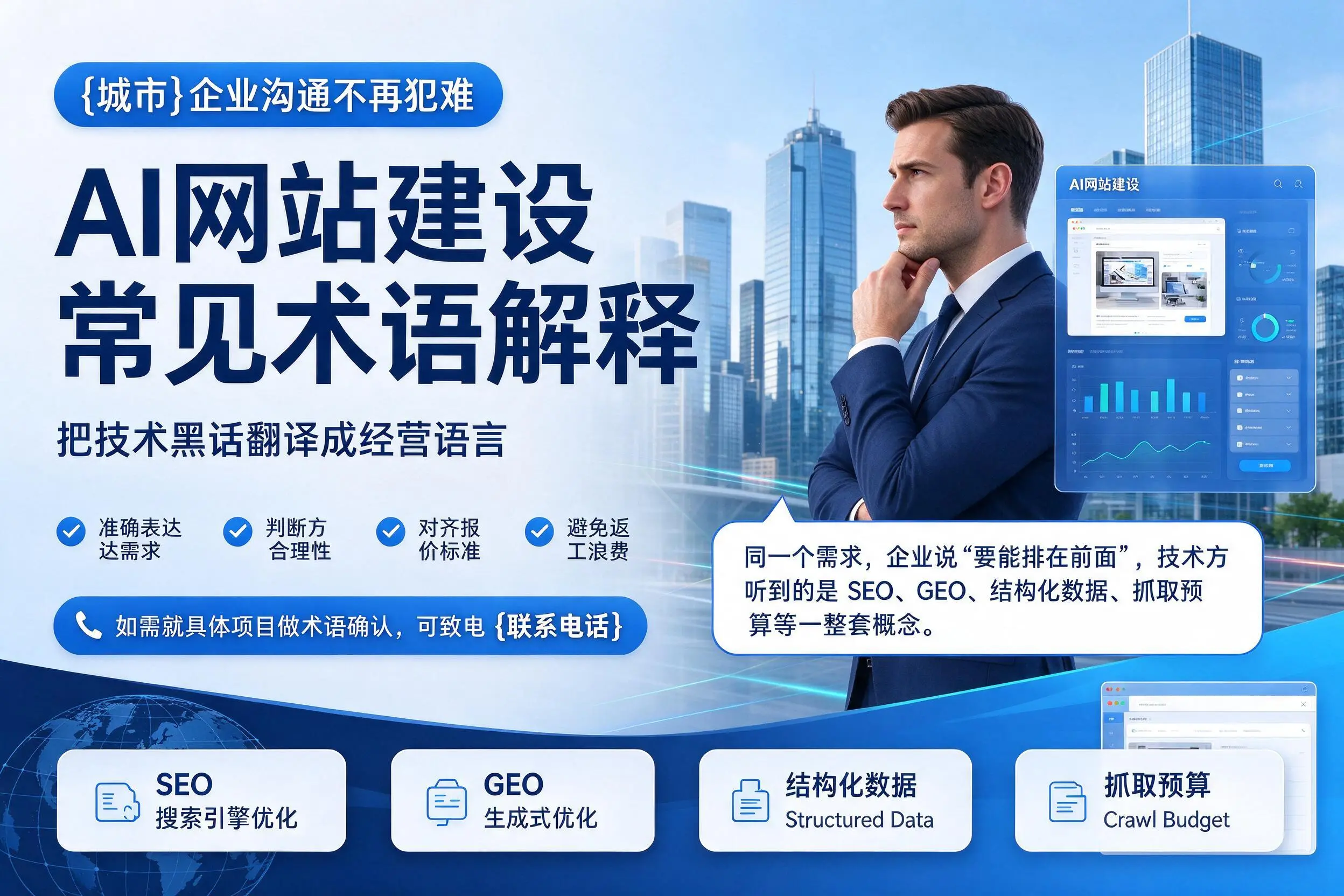 AI网站建设常见术语解释，吴忠企业沟通不再犯难