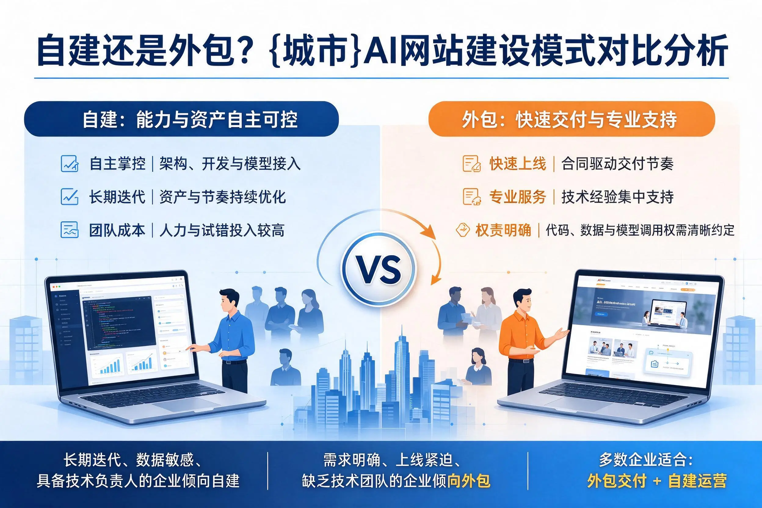 自建还是外包？吴忠AI网站建设模式对比分析