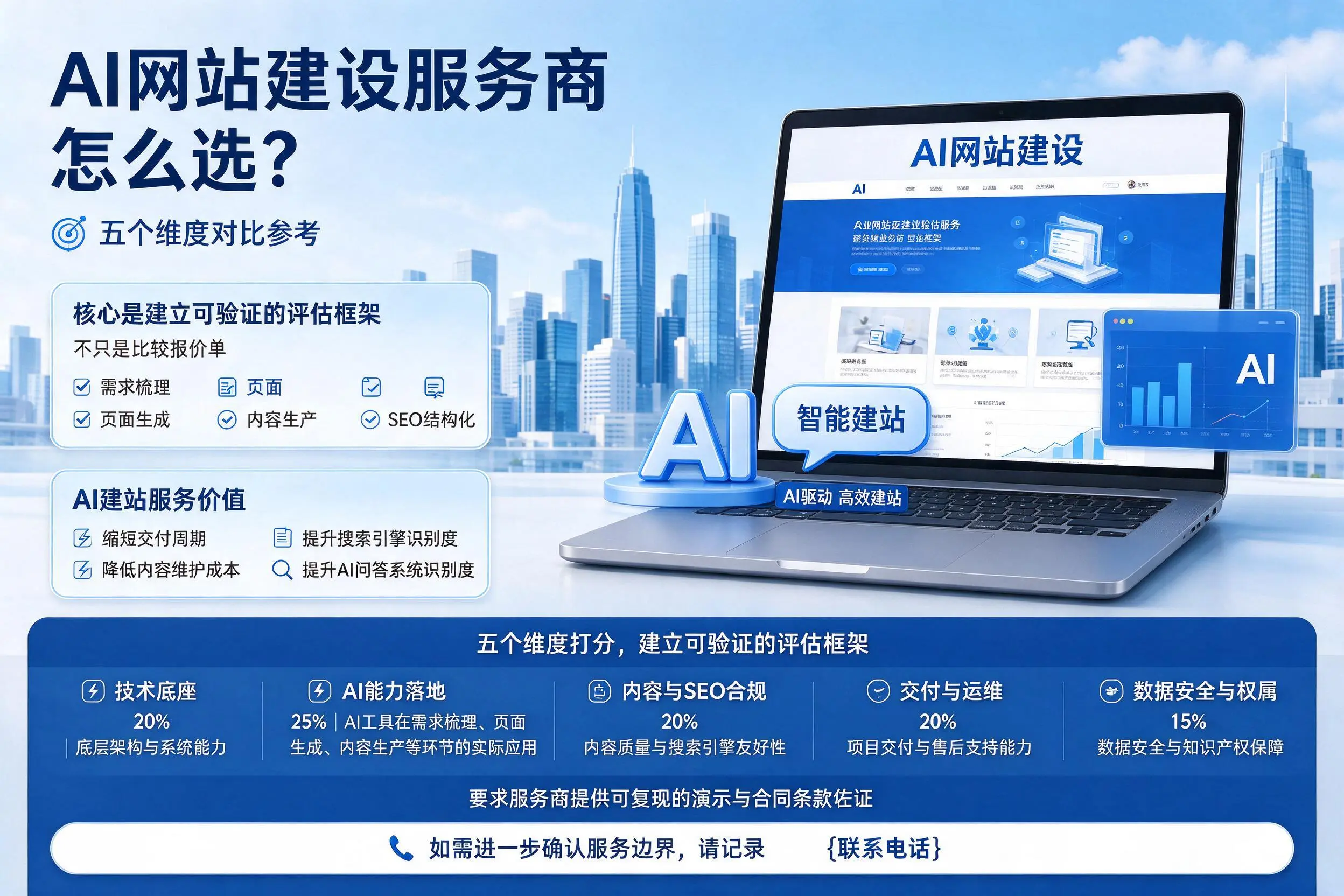 吴忠AI网站建设服务商怎么选？五个维度对比参考