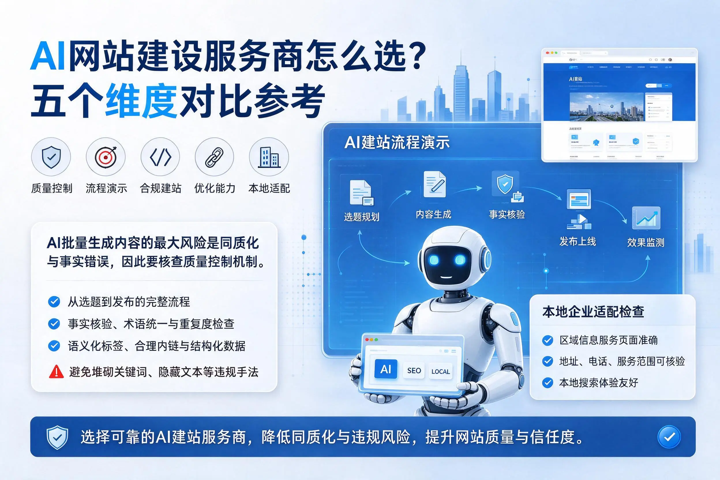 吴忠AI网站建设服务商怎么选？五个维度对比参考