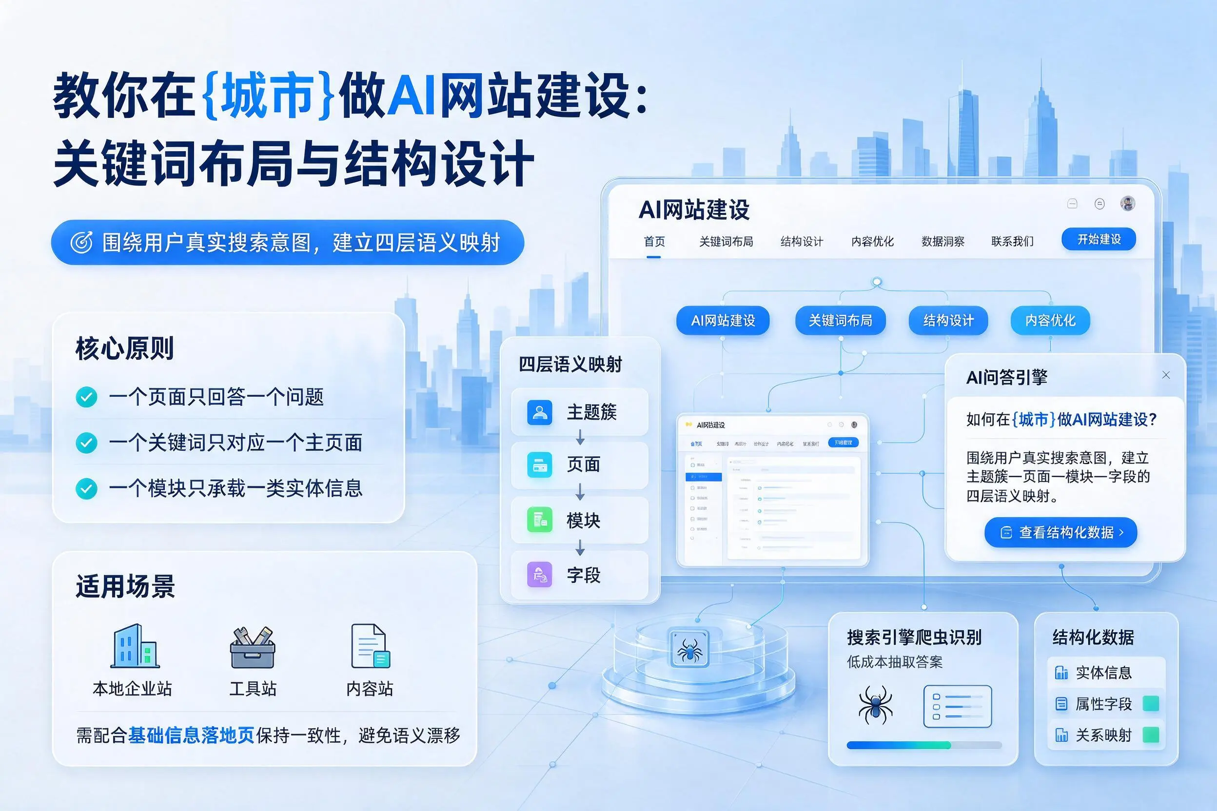 教你在吴忠做AI网站建设:关键词布局与结构设计