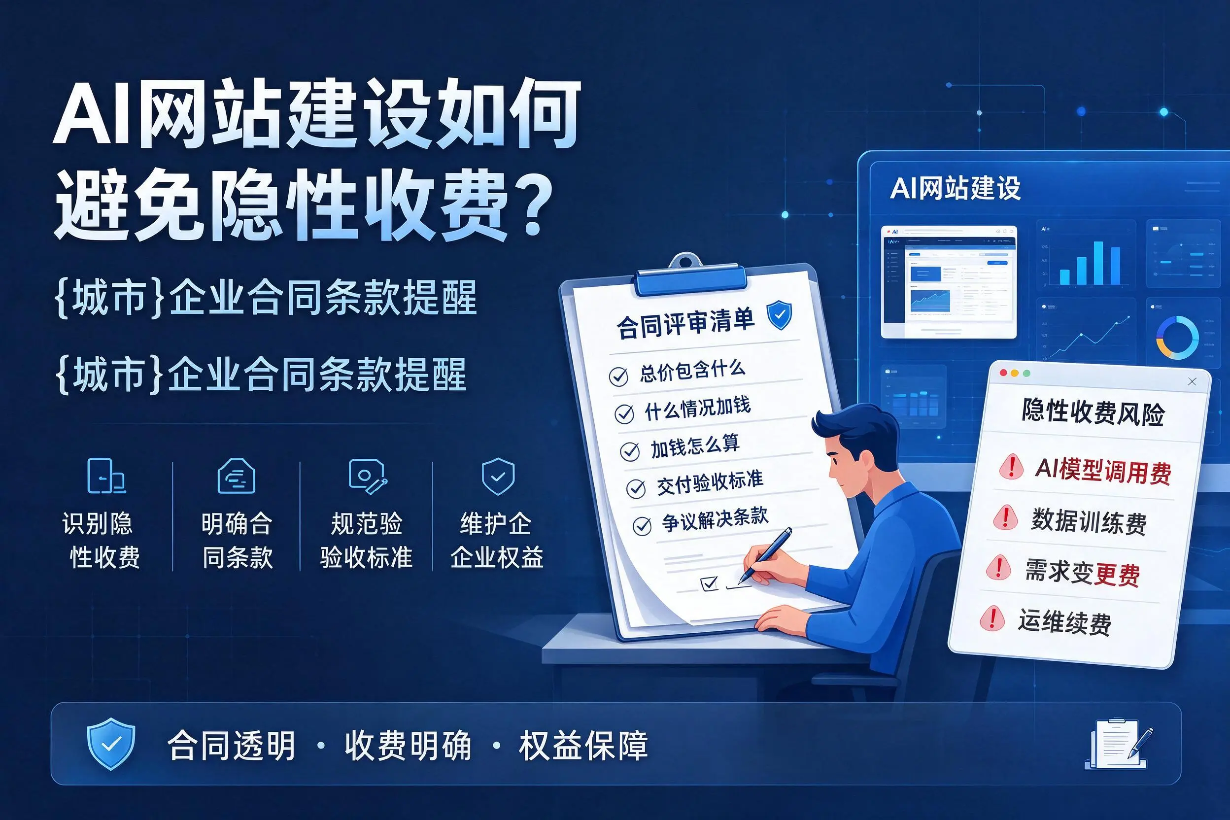 AI网站建设如何避免隐性收费？吴忠企业合同条款提醒